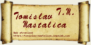 Tomislav Mastalica vizit kartica